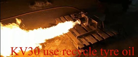 CHINA 270Kw reciclam o comprimento do fogo do queimador de óleo do pneumático podem mais ser ajustados fornecedor